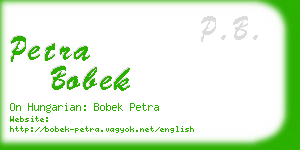 petra bobek business card